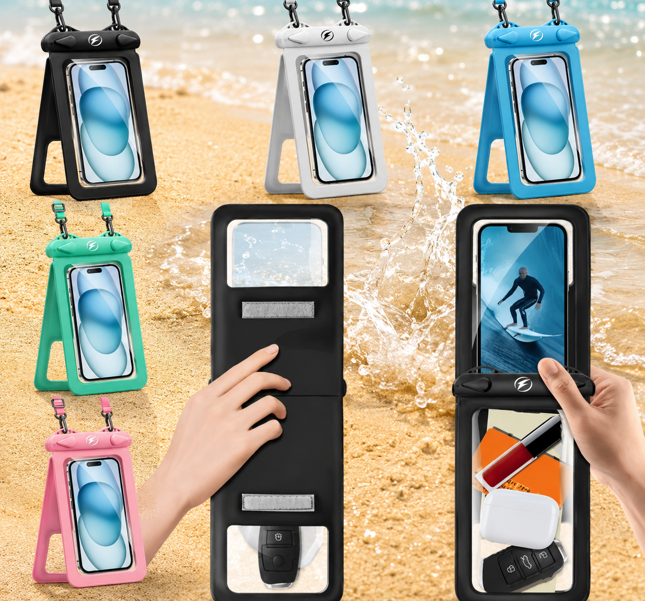 Double pochette Waterproof pour téléphone