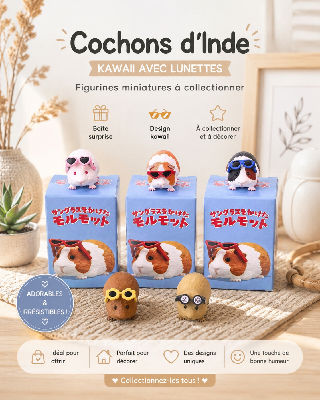 Mini Cochon d'Inde à Lunette 1pcs